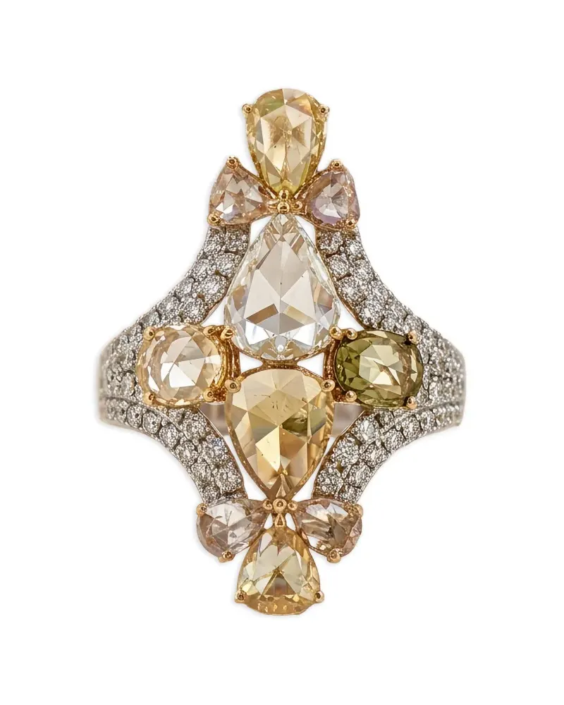 HYT Jewelry floral diamond ring - Silber Silber