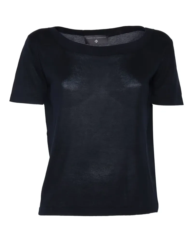 Filippo de Laurentiis T-Shirt mit Rundhalsausschnitt - Schwarz Schwarz