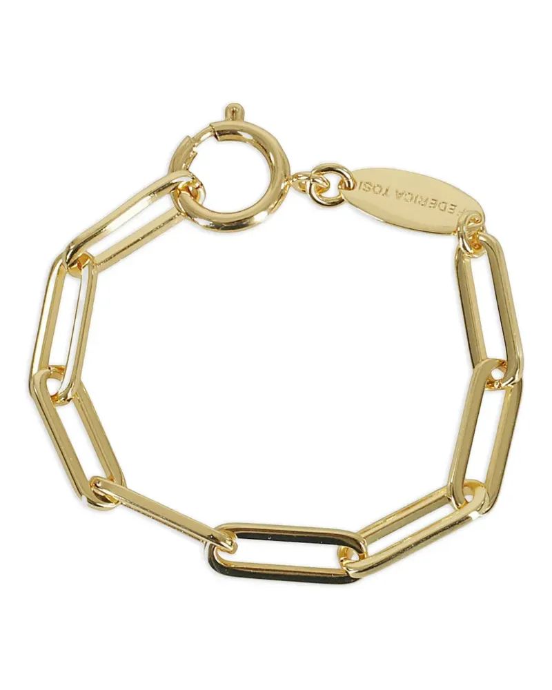 Federica Tosi Kantiges Kettenarmband - Gold Gold