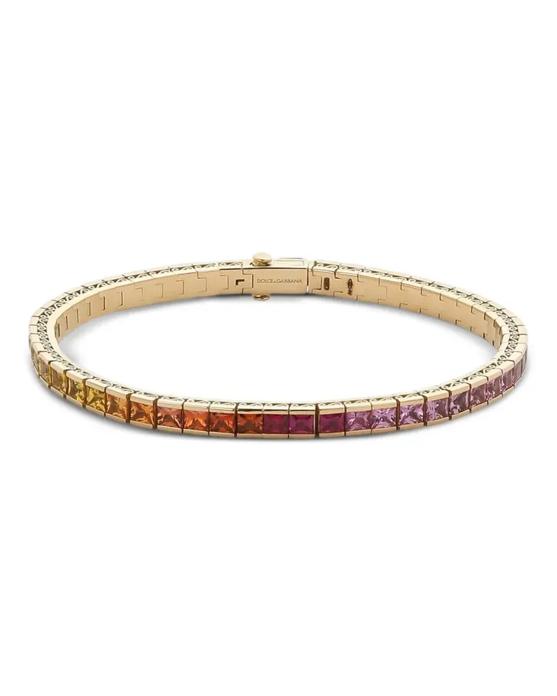 Dolce & Gabbana 18kt Gelbgoldarmband mt Saphir Gold