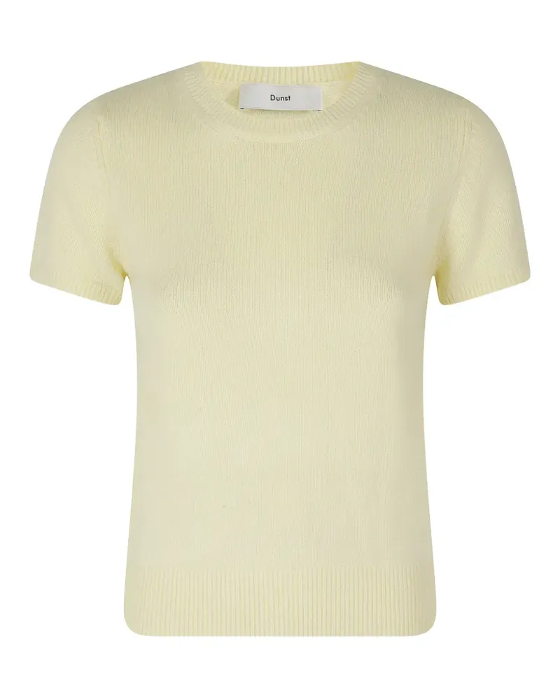 Dunst Kurzärmeliger Strickpullover - Gelb Gelb