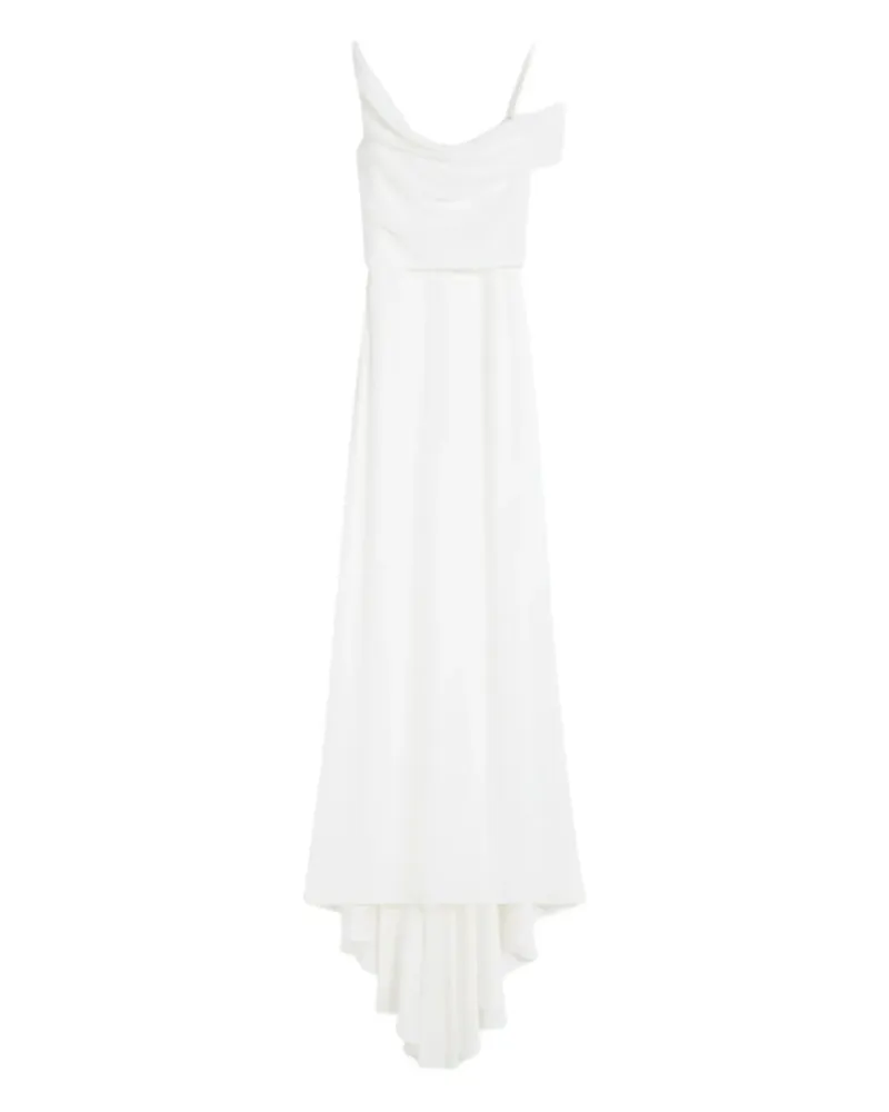 Max Mara Drapiertes Ghiglia Maxikleid - Weiß Weiß