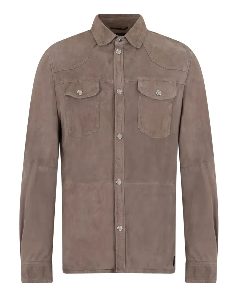 MOORER pocket overshirt - Nude Nude