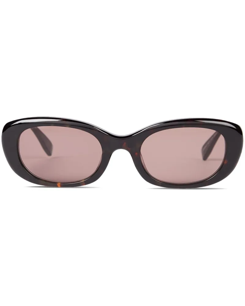 Viktor & Rolf Sonnenbrille mit ovalem Gestell - Braun Braun