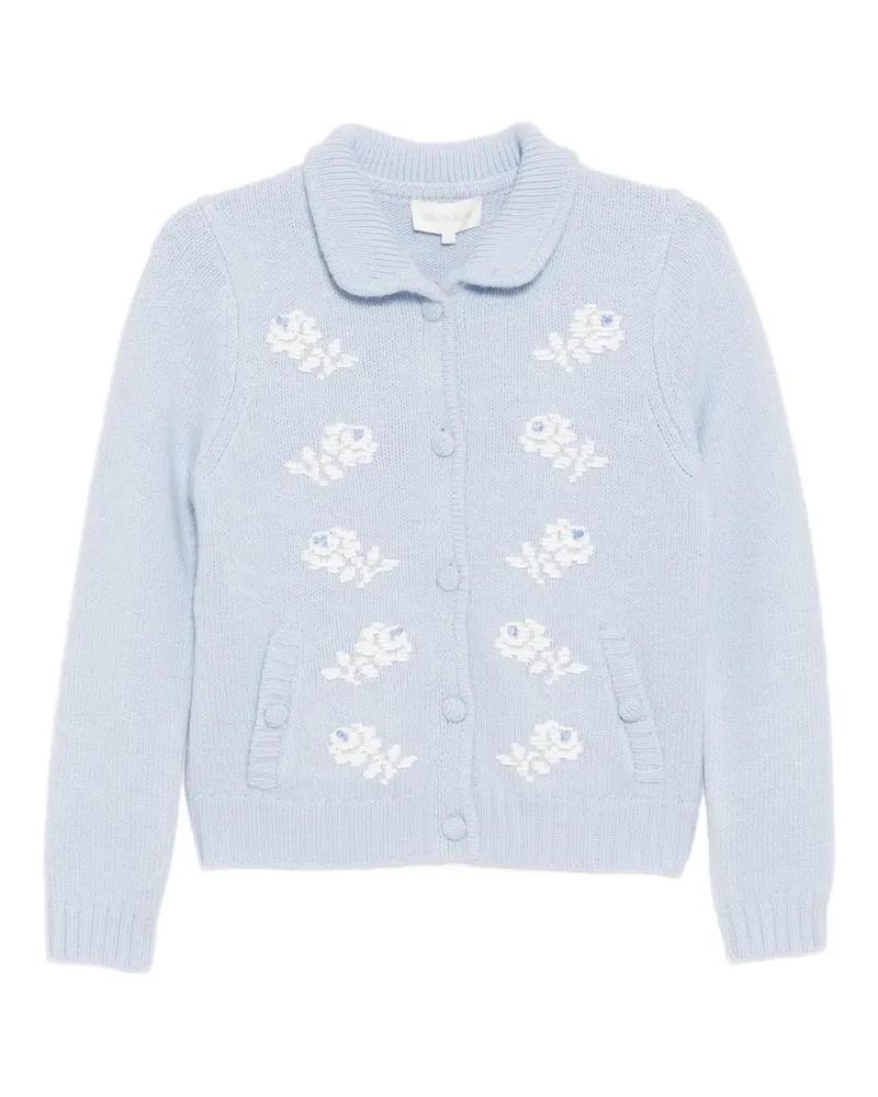 SHUSHU/TONG Cardigan mit Perlen - Blau Blau