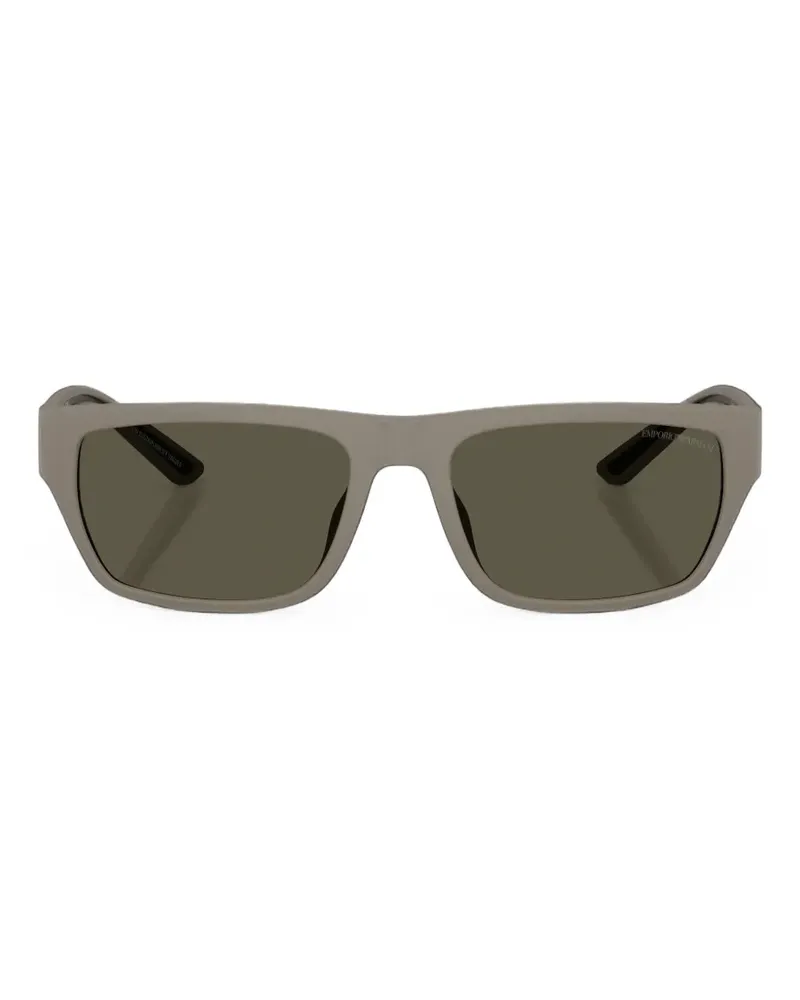 Emporio Armani rectangle-frame sunglasses - Grau Grau