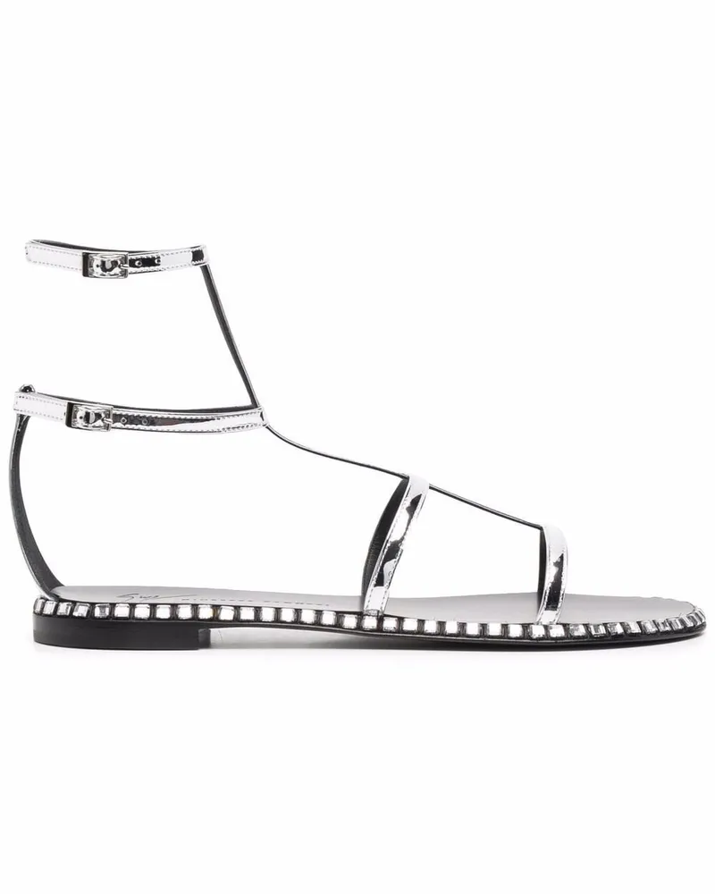 Giuseppe Zanotti Flache Pantoletten - Grau Grau