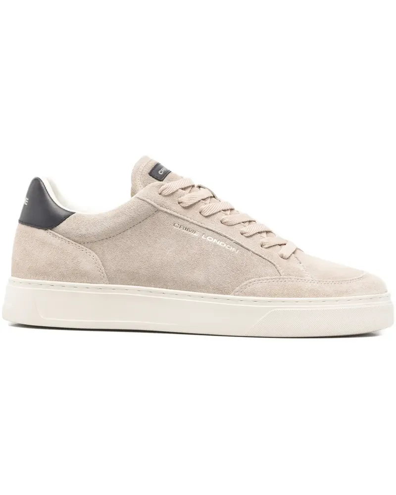 Crime lace-up panelled sneakers - Nude Nude