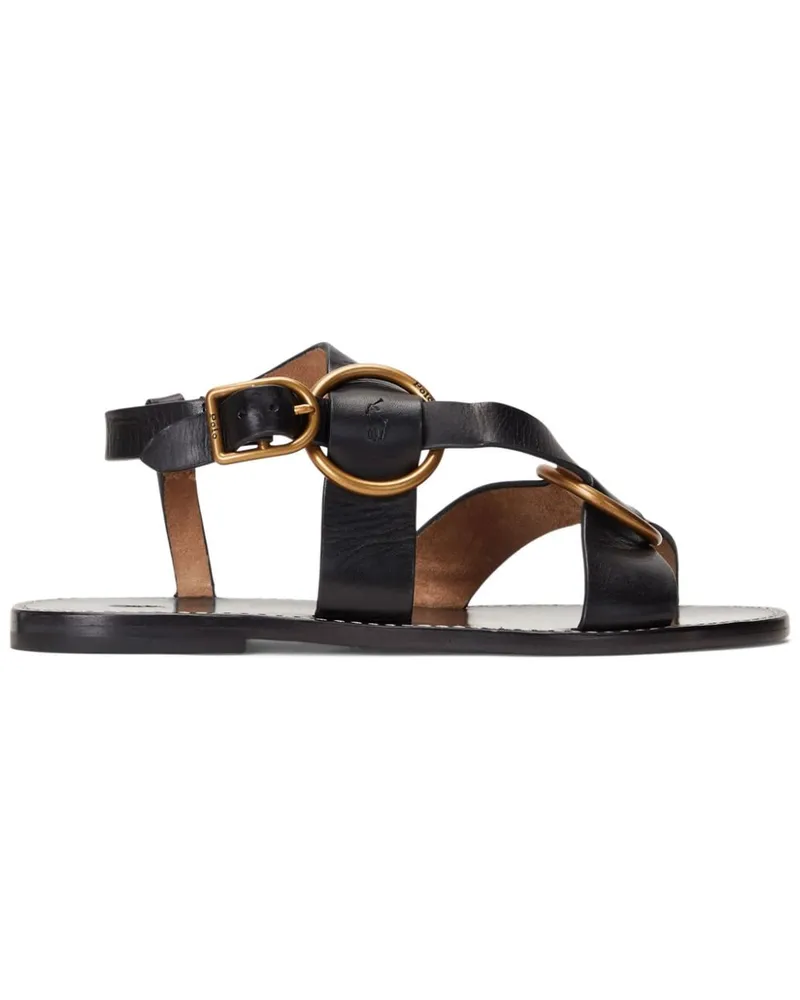 Ralph Lauren Polo Pony Sandalen - Schwarz Schwarz