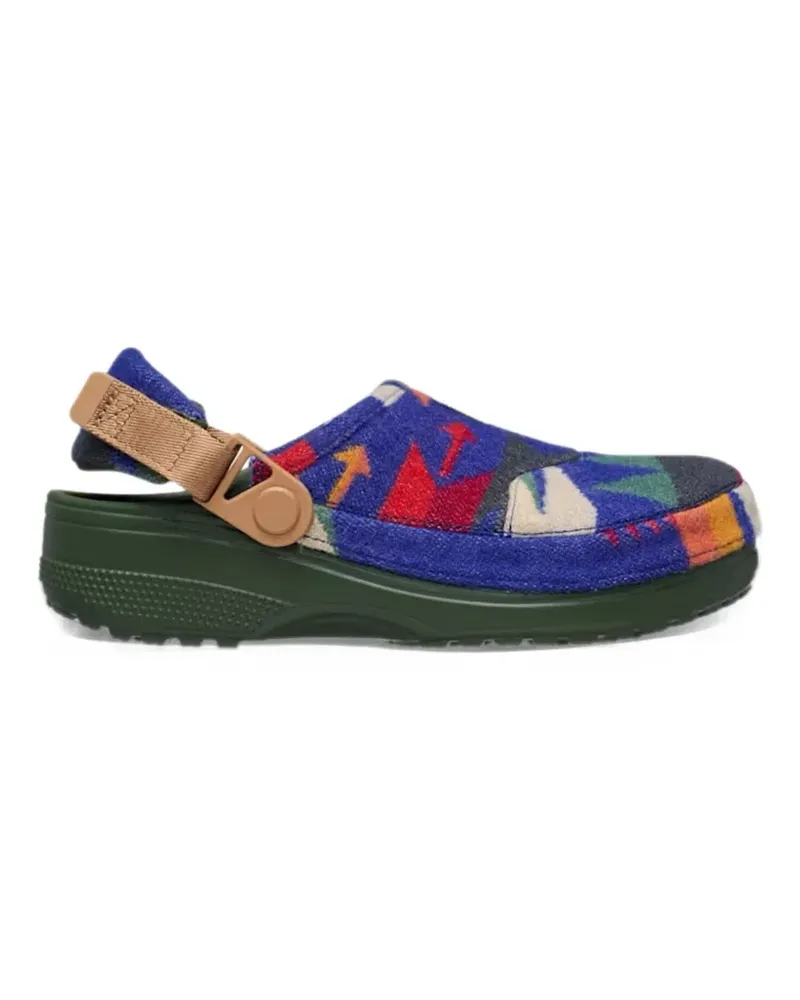 Crocs x Pendleton Crafted logo-detail clogs - Blau Blau