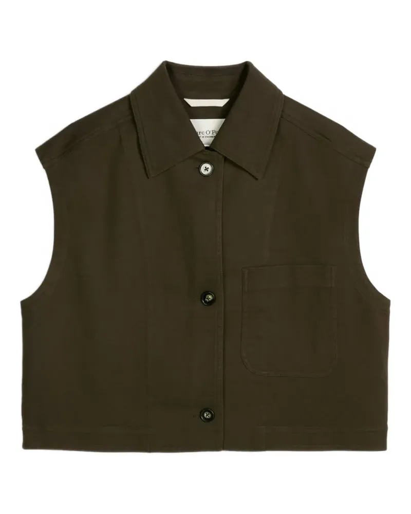 Marc O'Polo button-fastening cropped gilet - Grün Grün