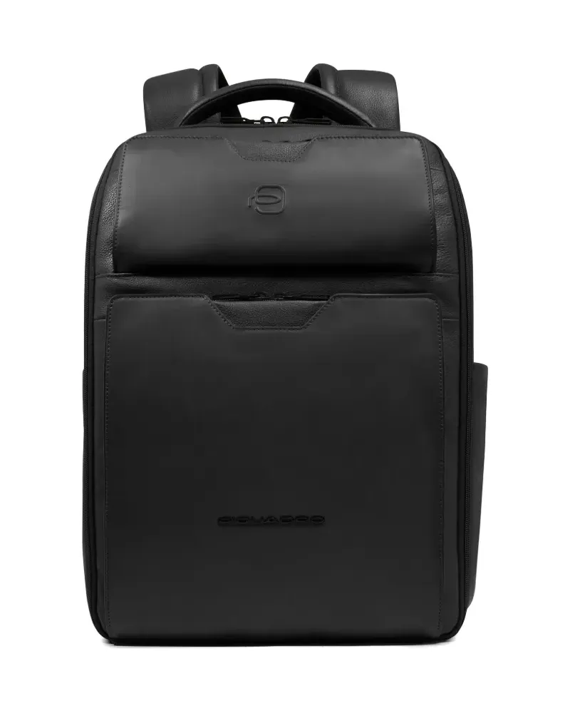 Piquadro Rucksack aus Leder - Schwarz Schwarz