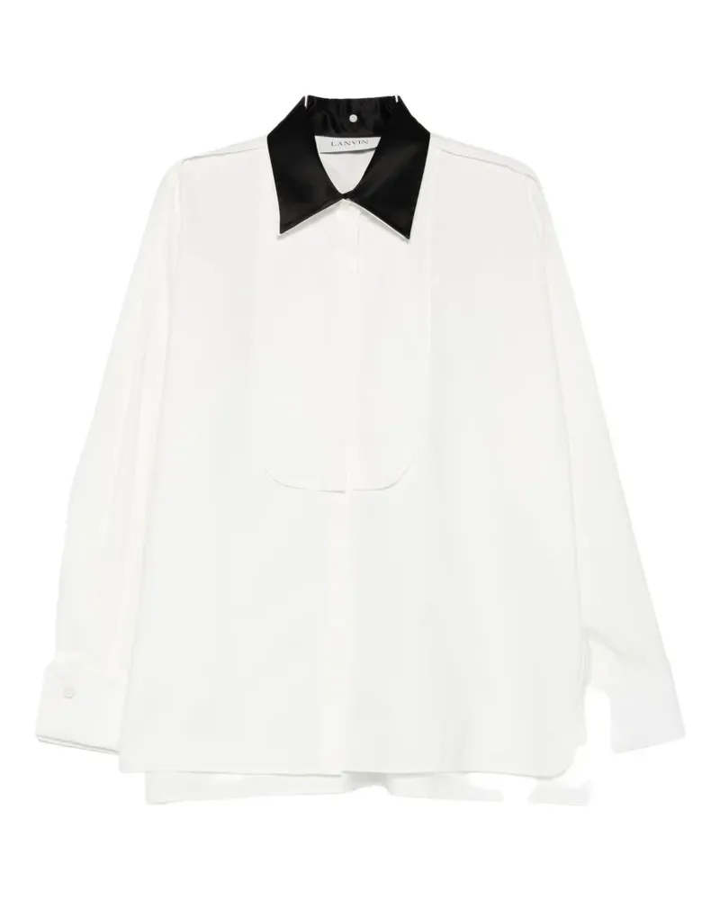 Lanvin contrasting-collar shirt - Weiß Weiß