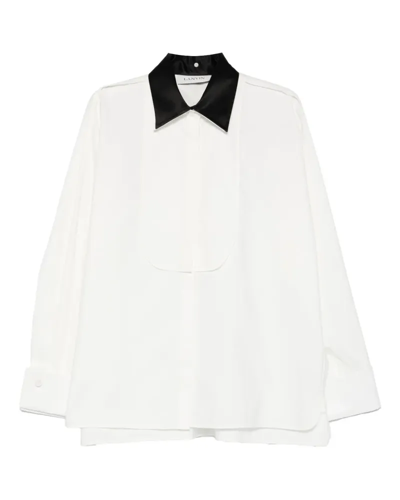 Lanvin Hemd mit Kontrastkragen - Weiß Weiß