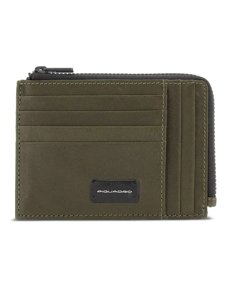 Piquadro Kartenetui mit Reißverschluss - Grün Grün