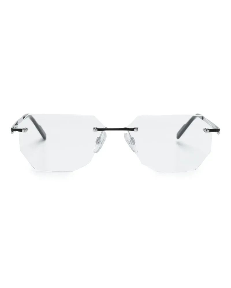 CAZAL Rahmenlose Brille mit Logo-Gravur - Schwarz Schwarz