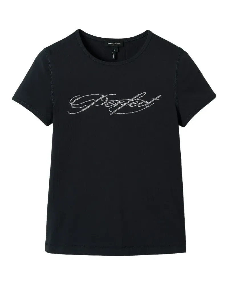 Marc Jacobs Verziertes T-Shirt - Schwarz Schwarz
