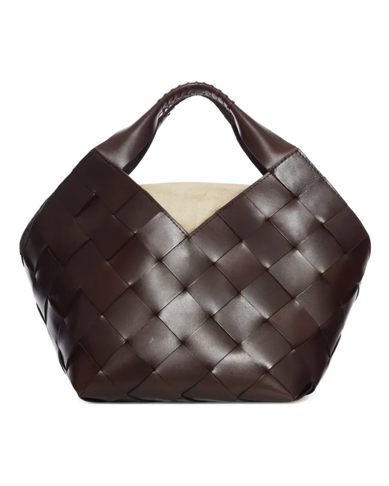 Dragon Diffusion small woven-design tote bag - Braun Braun