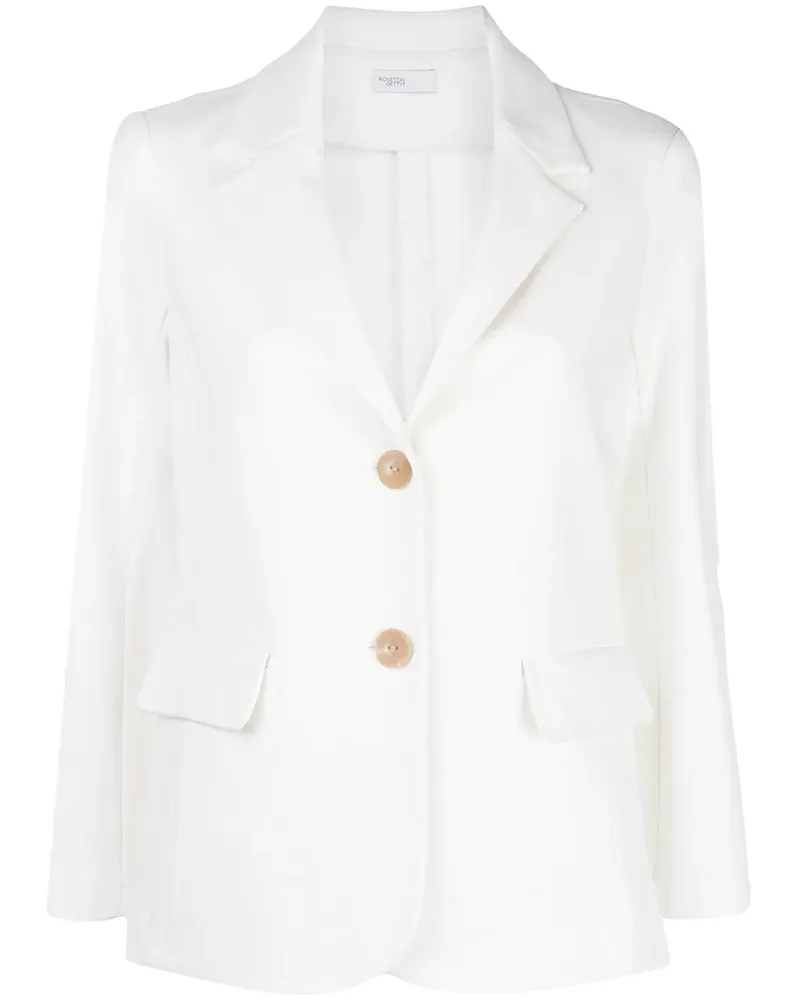 Rosetta Getty Einreihiger Blazer - Weiß Weiß