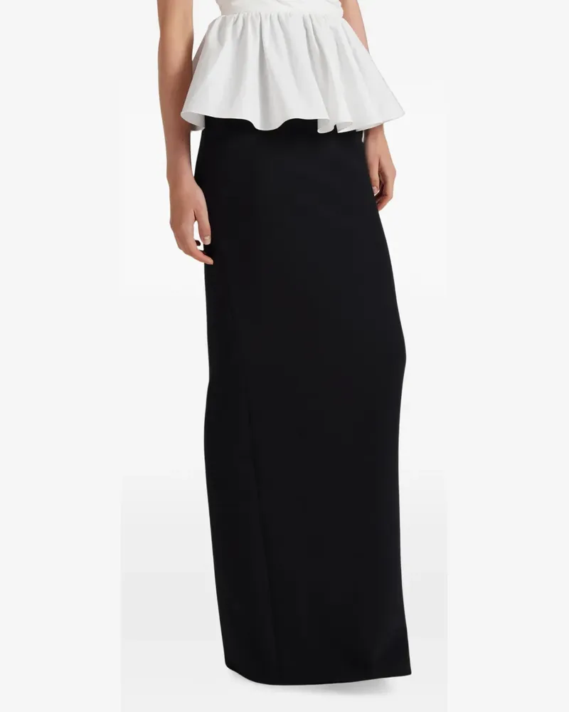 Safiyaa Sidha high-waisted column maxi skirt - Schwarz Schwarz