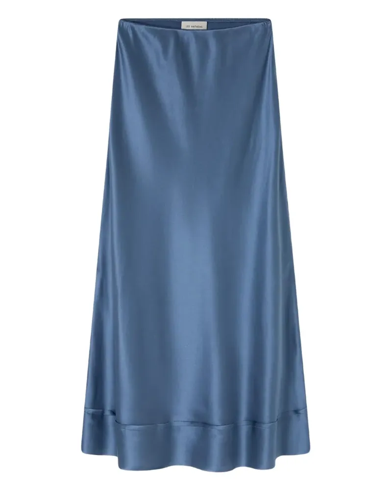 Lee Mathews Stella Midirock aus Satin - Blau Blau