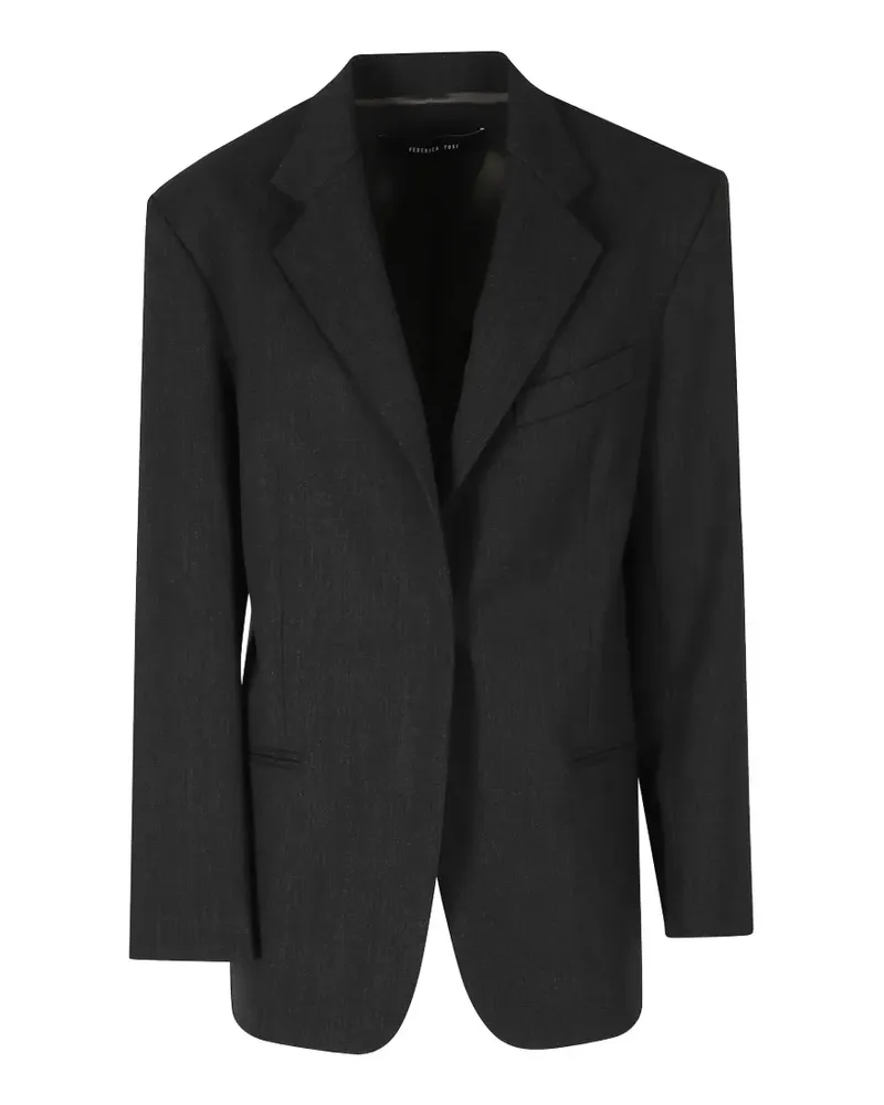 Federica Tosi notched-lapels single-breasted blazer - Grau Grau