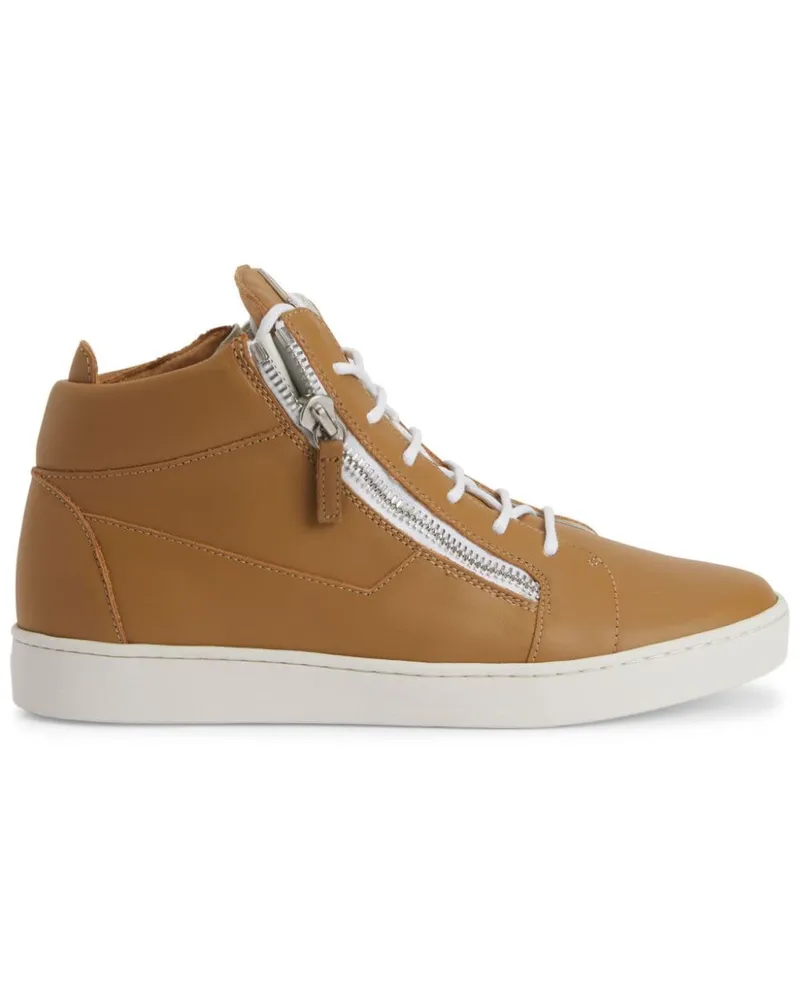 Giuseppe Zanotti Frankie Sneakers mit Logo-Schild Braun