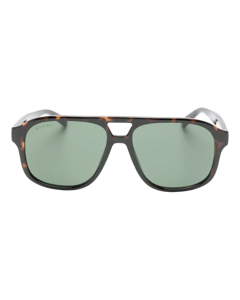 Gucci tortoiseshell-effect sunglasses - Braun Braun