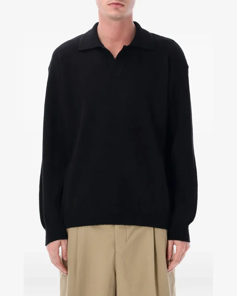 Roberto Collina polo collar sweater - Schwarz Schwarz