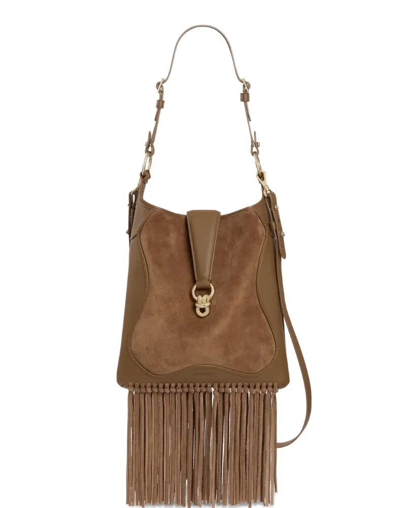 Sandro Umhängetasche mit Fransen - Braun Braun
