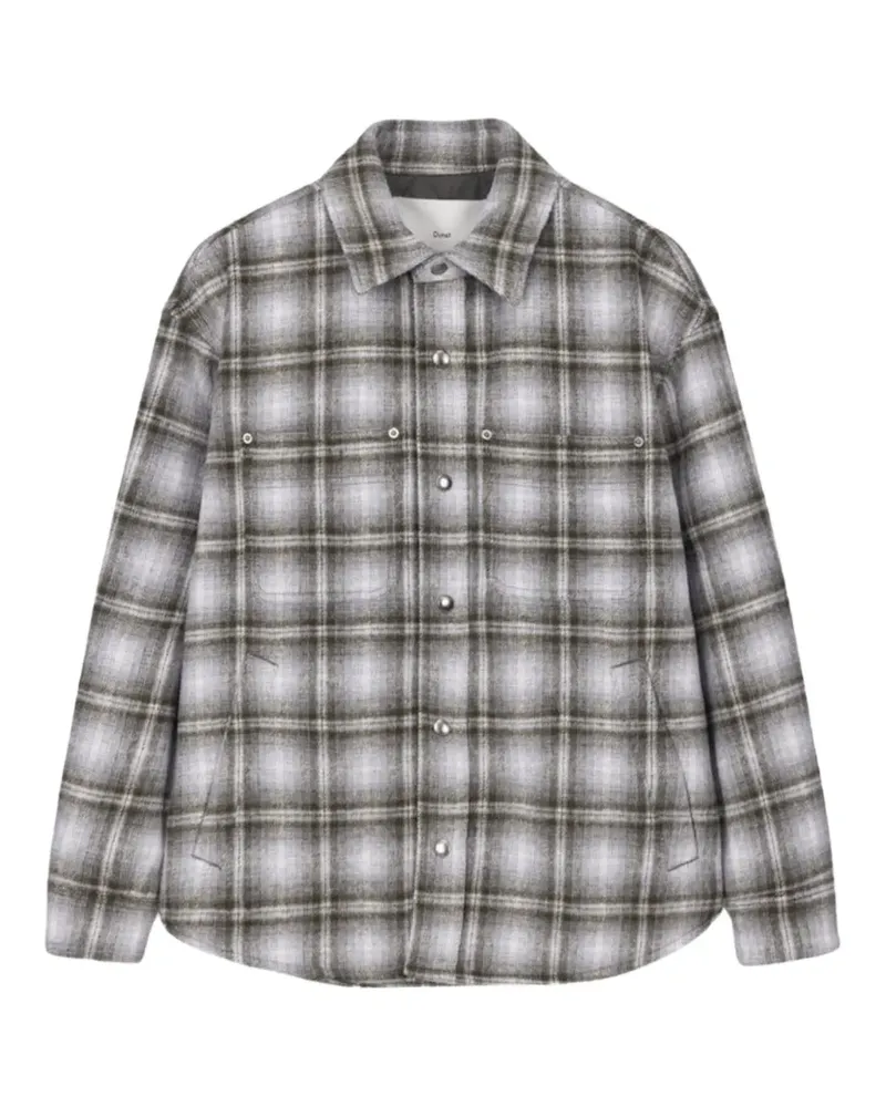 Dunst Gesteppte Jacke mit Karomuster - Grau Grau