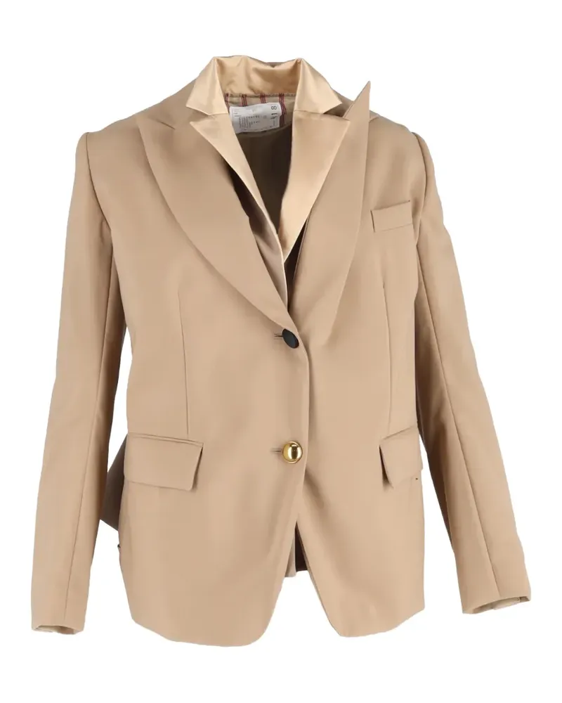 Sacai Sakko im Layering-Look - Nude Nude