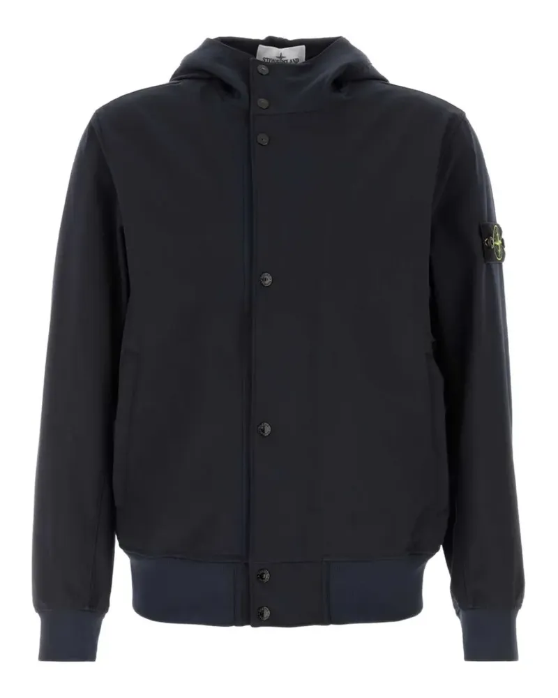 Stone Island 4100118 Light Soft Shell-R aus recyceltem Polyester mit E.Dye®-Technologie - Blau Blau
