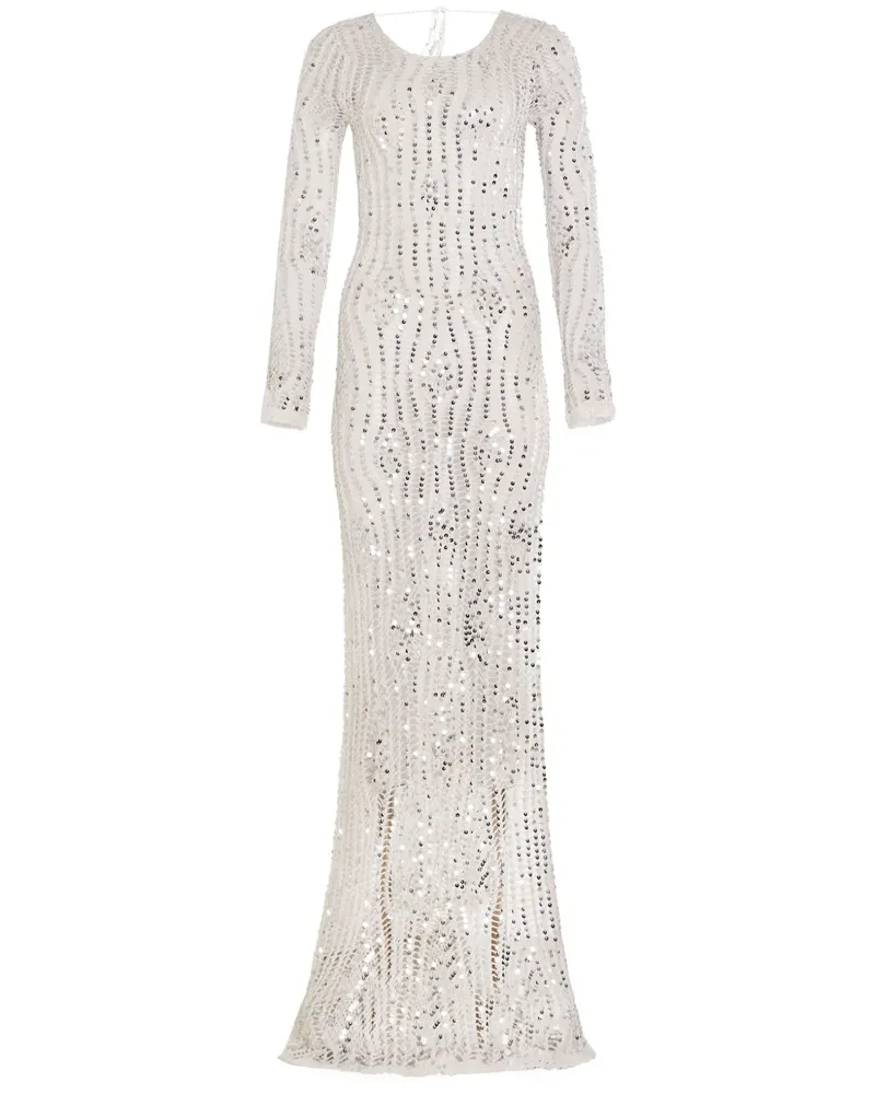 Retrofête Gehäkeltes Cherri Kleid - Weiß Weiß