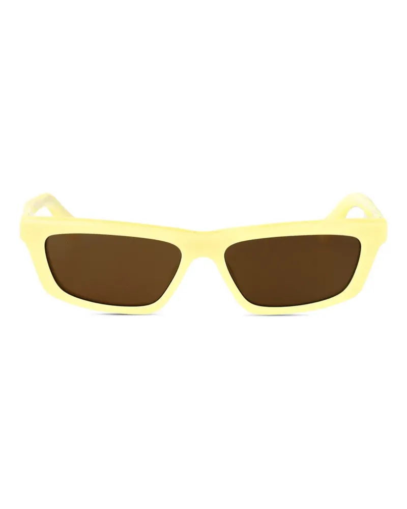 Jacquemus Sonnenbrille mit eckigem Gestell - Gelb Gelb