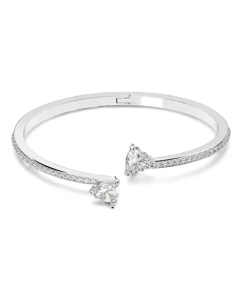 Swarovski Mesmera heart-motif crystal-embellished bangle - Silber Silber