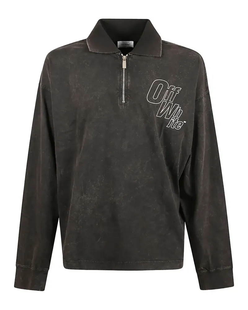 OFF-WHITE half-zip long-sleeved sweater - Grau Grau