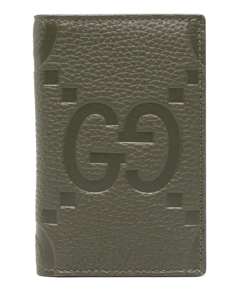 Gucci Portemonnaie mit Jumbo GG Grün