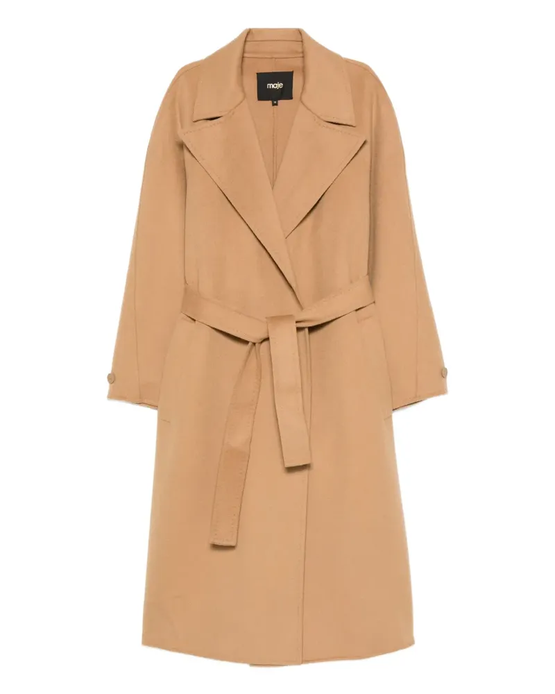Maje belted wrap coat - Braun Braun