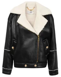 Elisabetta Franchi Jacke mit Shearling-Futter Schwarz