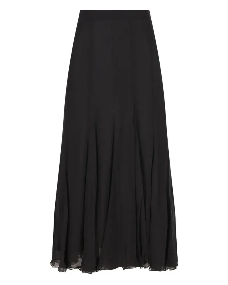 Chloé ruffled flared maxi skirt - Schwarz Schwarz