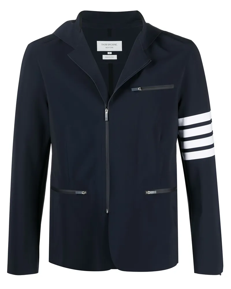 Thom Browne Sportjacke mit Kapuze - Blau Blau