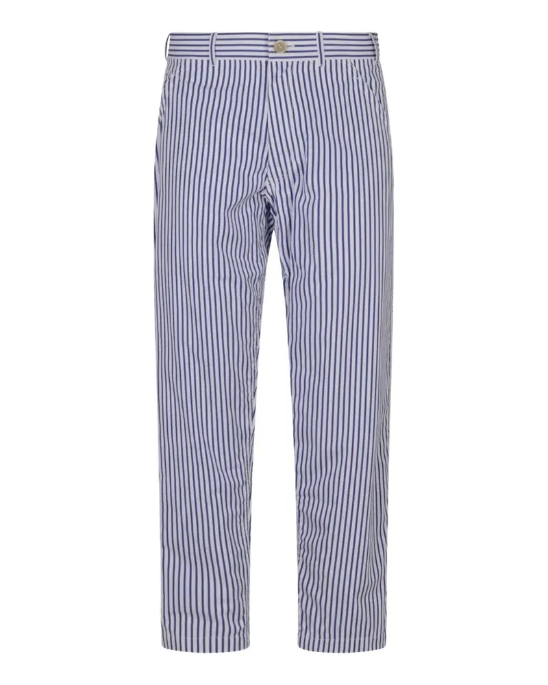 Comme des Garçons Gestreifte Hose - Blau Blau