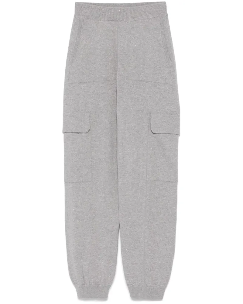 Peserico Fein gestrickte Jogginghose - Grau Grau