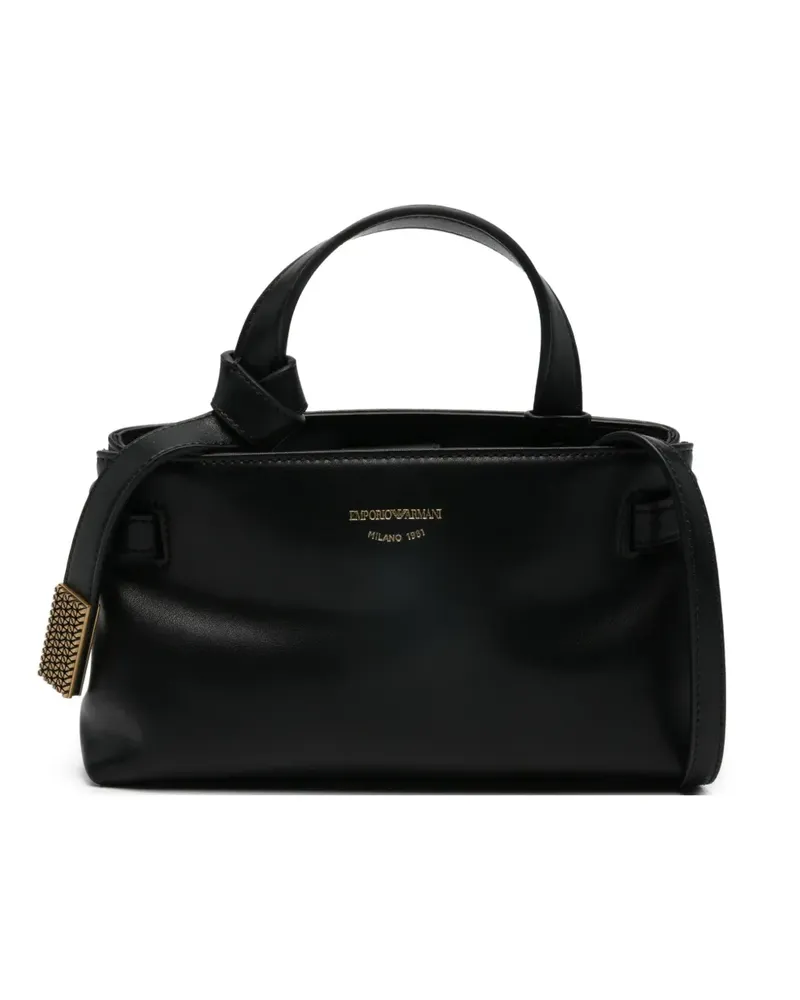 Emporio Armani knot detail handle tote bag - Schwarz Schwarz