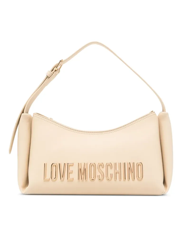 Moschino embossed shoulder bag - Nude Nude