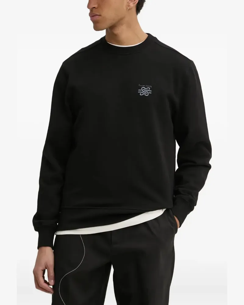 Filling Pieces Sweatshirt mit Logo-Stickerei - Schwarz Schwarz