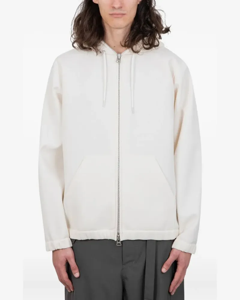 Sacai Kapuzenjacke mit Reißverschluss - Weiß Weiß