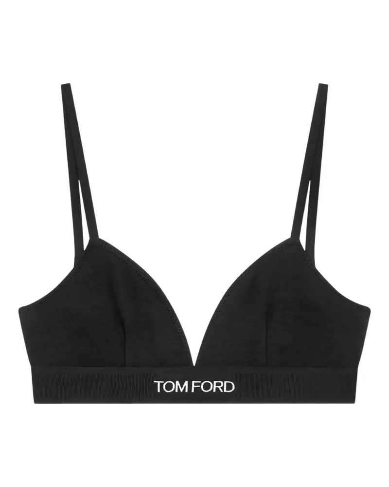 Tom Ford Triangel-BH mit Logo-Bund - Schwarz Schwarz