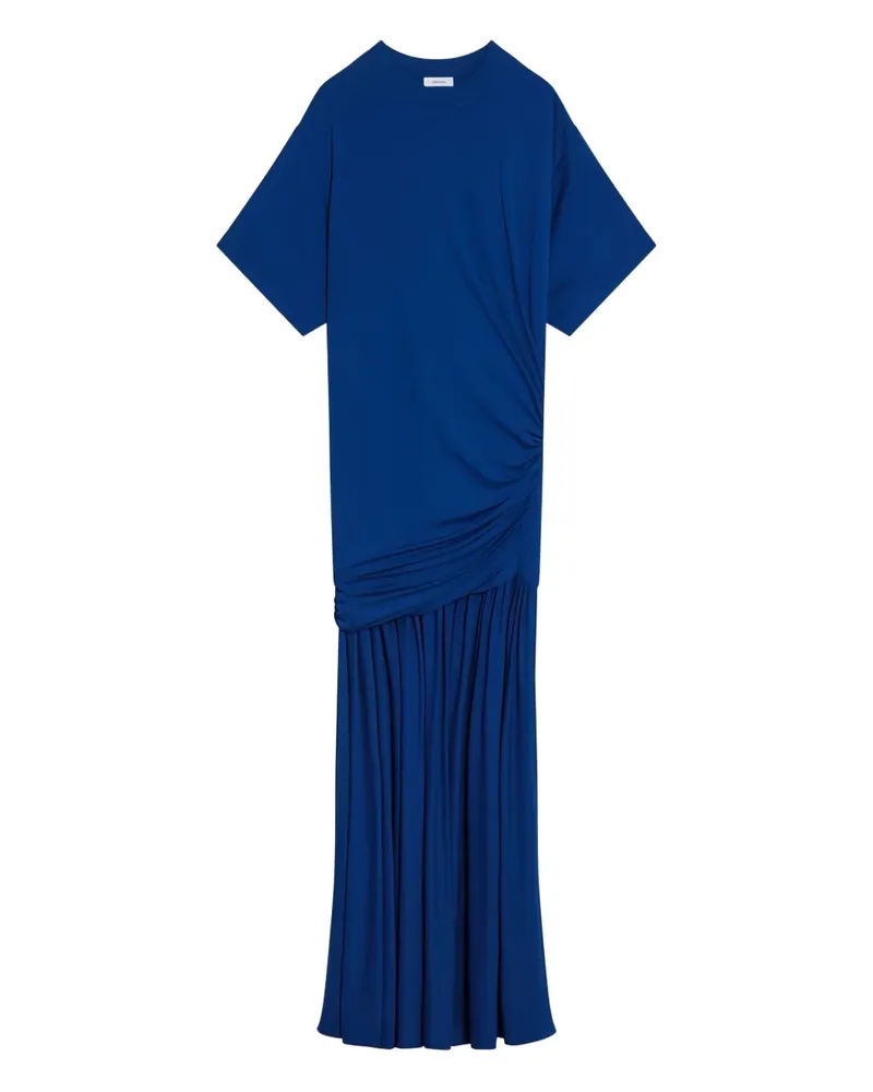 Ferragamo Asymmetrisches Kleid mit gerafftem Bund - Blau Blau